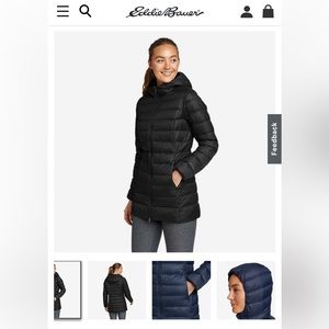 Black Eddie Bauer CirrusLite Down Parka